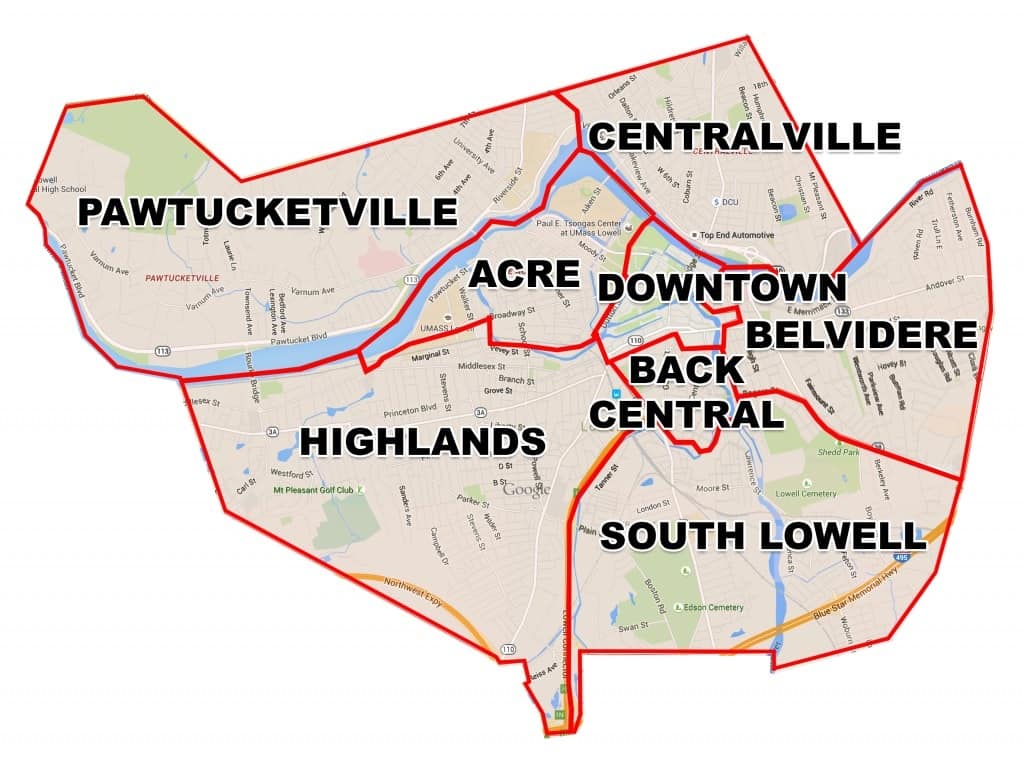 Lowell Ma Zip Code Map Map